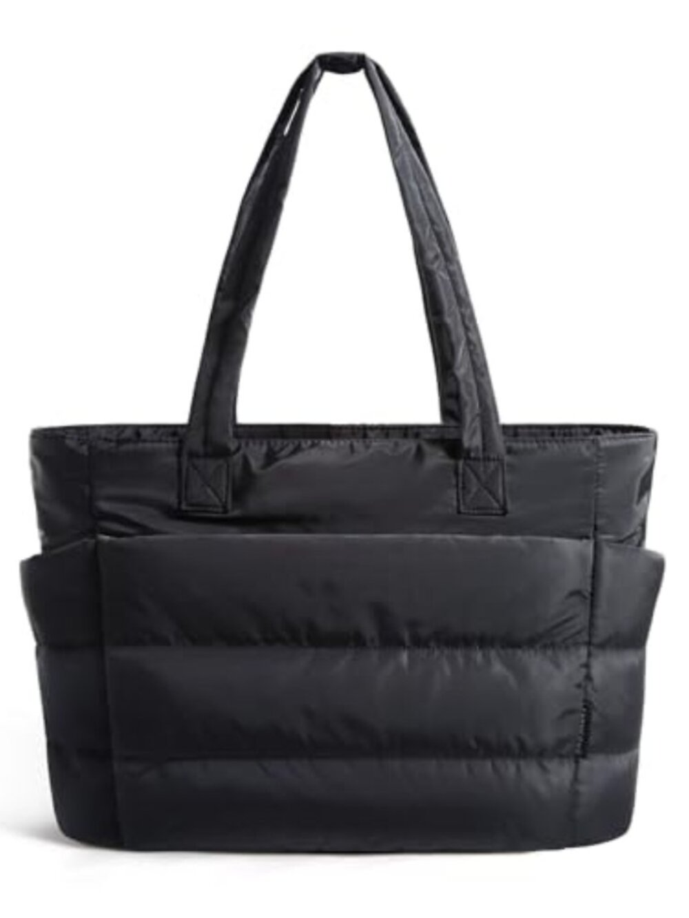 Puffy Quilted Tote Bag Women Lightweight Work Handbag Laptop Purse